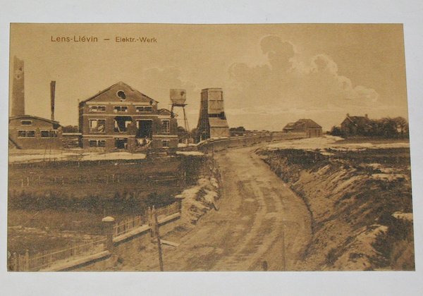 Feldpostkarte Lens-Lievin - zerstörtes Elektrisches Werk ~ um 1916
