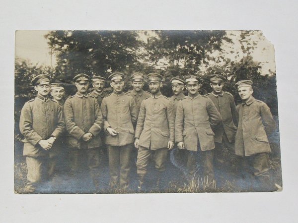 Feldpostkarte "11 Kameraden des Res.-Inf.-Rgt. 24, 8. Komp." ~ 1918