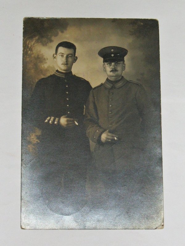 Feldpostkarte "2 Kameraden des 1. Garde-Fußartillerie-Regiments" ~ 1915