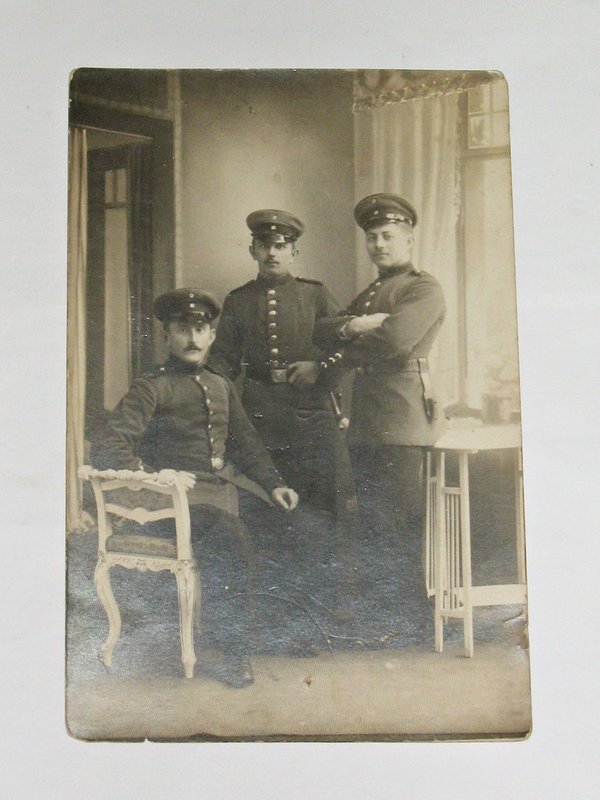 Feldpostkarte "3 Kameraden des Landwehr-Regiments No. 24" ~ 1915