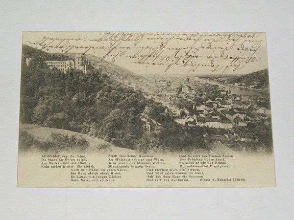 Ansichtskarte Heidelberg - Panorama ~ gel. 1908