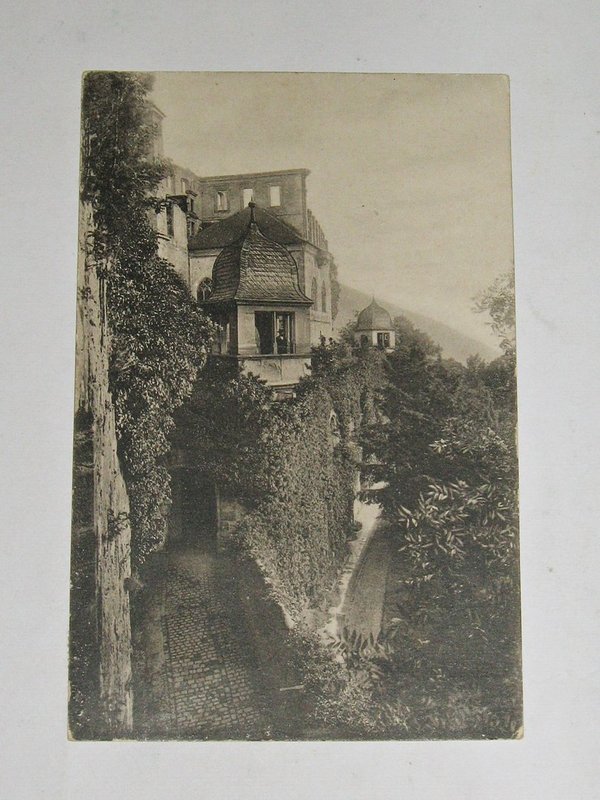 Ansichtskarte Heidelberg - Partie am Schlossaltan ~ gel. 1909