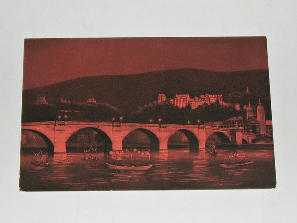 Ansichtskarte Heidelberg - Schloßbeleuchtung ~ um 1925