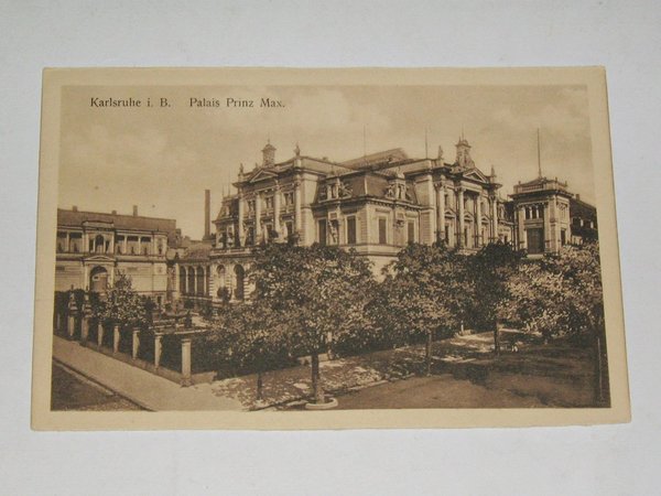 Ansichtskarte Karlsruhe - Palais Prinz Max ~ um 1910