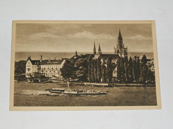 Ansichtskarte Konstanz - Münster und Inselhotel ~ gel. 1921