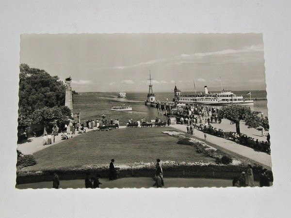 Ansichtskarte Konstanz - Blick auf den Hafen ~ um 1955