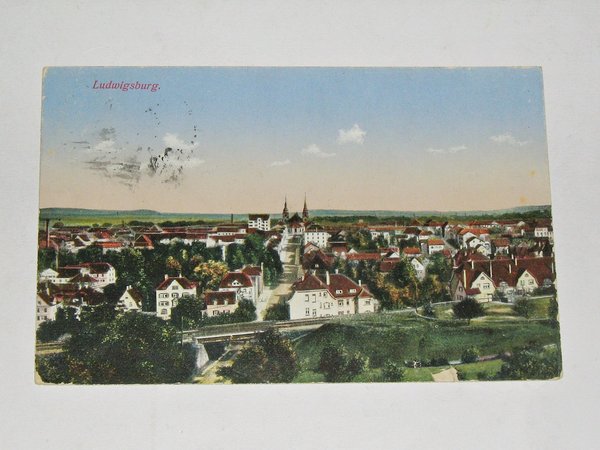 Ansichtskarte Ludwigsburg - Gesamtansicht ~ gel. um 1910