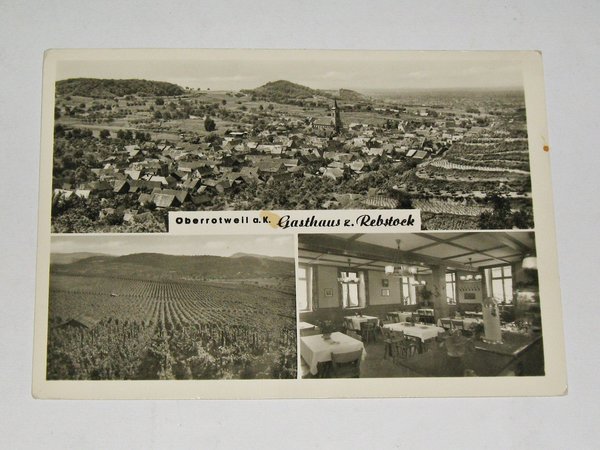 Ansichtskarte Oberrotweil - Gasthaus zum Rebstock ~ um 1955
