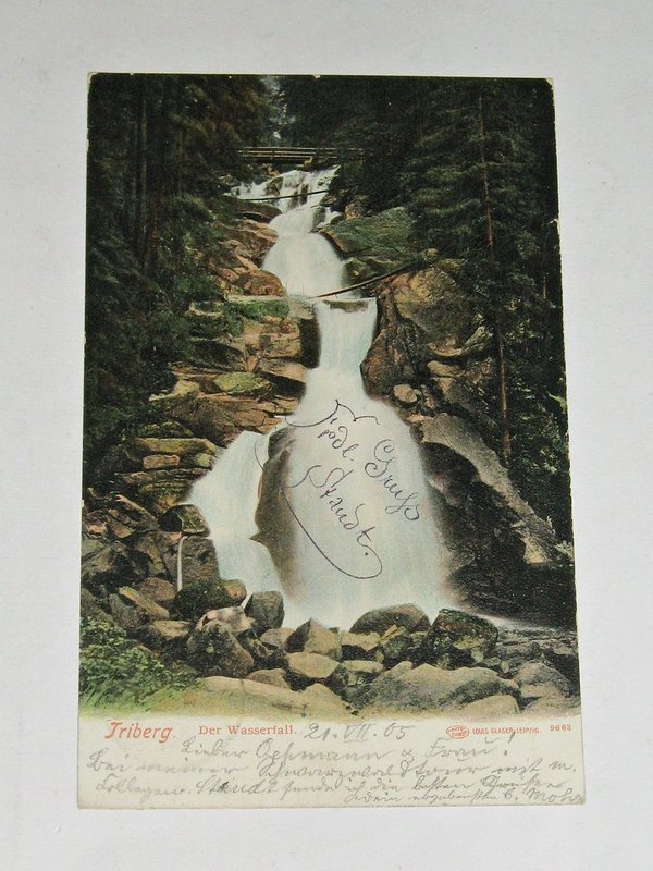 Ansichtskarte Triberg - Wasserfall ~ gel. 1905