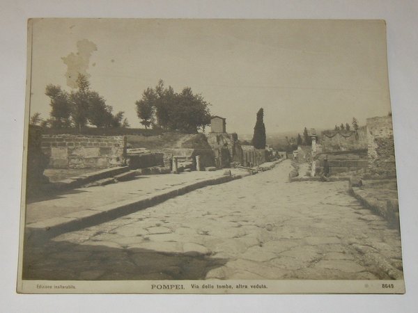Großfoto "Pompei - Via delle tombe, altra veduta" ~ um 1890