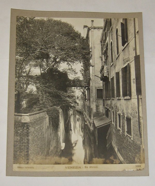 Großfoto "Venezia - Rio Albrizzi" ~ um 1890