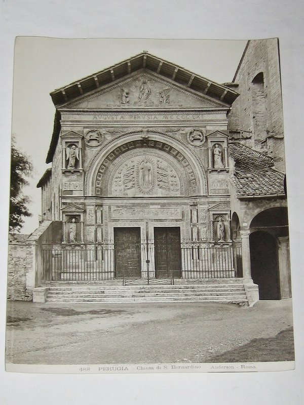 Großfoto "Perugia - Chiesa di S. Bernardino" ~ um 1890