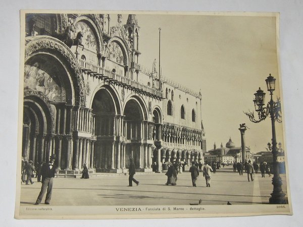 Großfoto "Venezia - Facciata di S. Marco - dettaglio" ~ um 1885