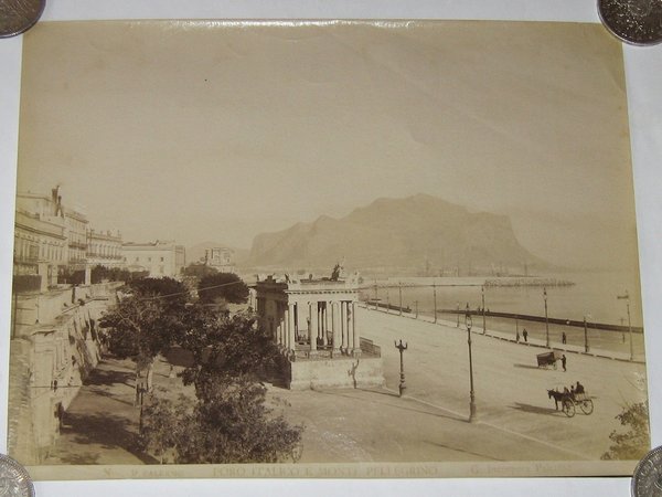Großfoto "Palermo - Foro Italico e Monte Pellegrino" ~ um 1890