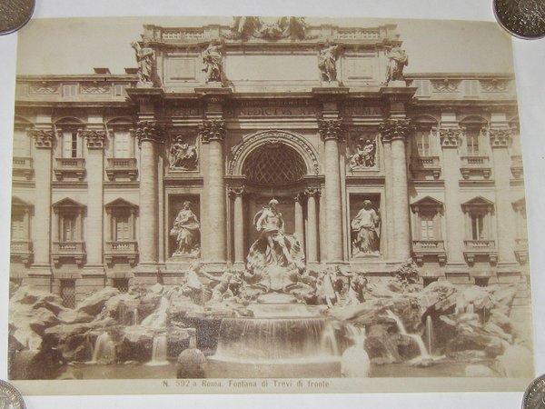 Großfoto "Roma - Fontana di Trevi di fronte" ~ um 1890