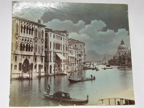 coloriertes Großfoto "Venezia - Canal Grande" ~ um 1885