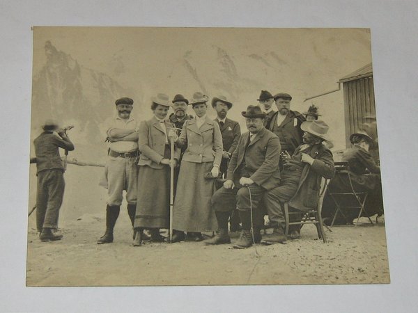 Foto "Bergwandergruppe" um 1900
