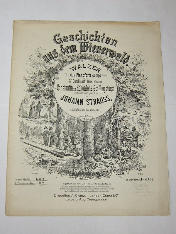Geschichten aus dem Wienerwald von Johann Strauss ~ um 1910