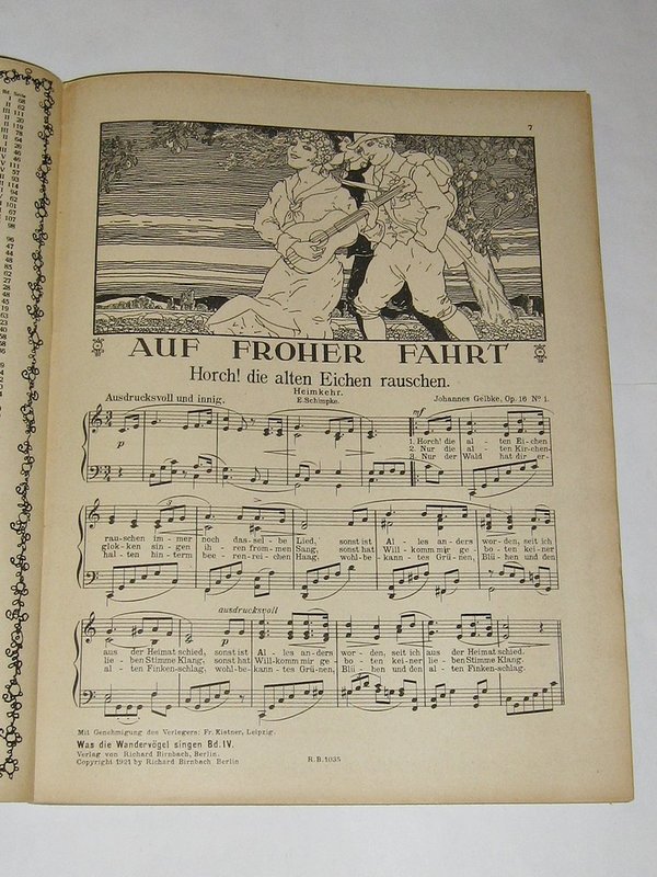 Was die Wandervögel singen ~ Notenbuch von 1921