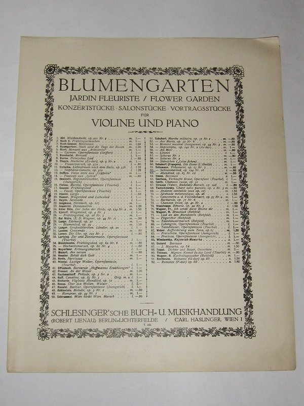 Schlummerlied von Robert Schumann ~ um 1925