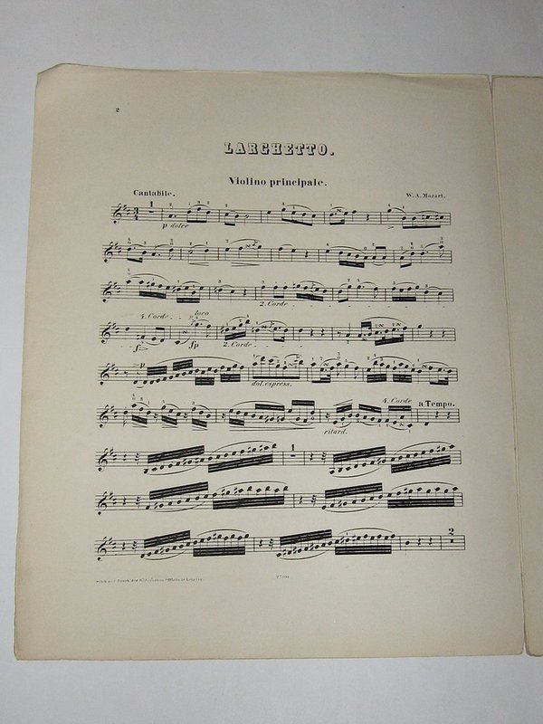 Larghetto von W.A. Mozart ~ um 1915