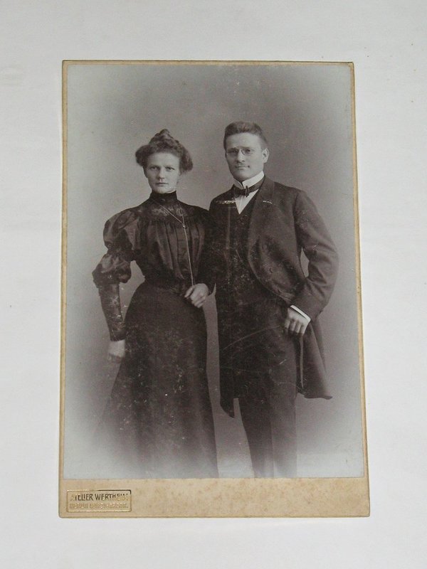 Kabinettfoto "Ehepaar" um 1890