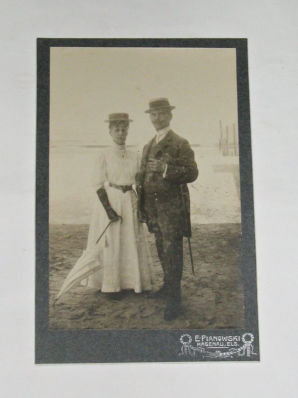 Kabinettfoto "Ehepaar" um 1910 ~ Elsass