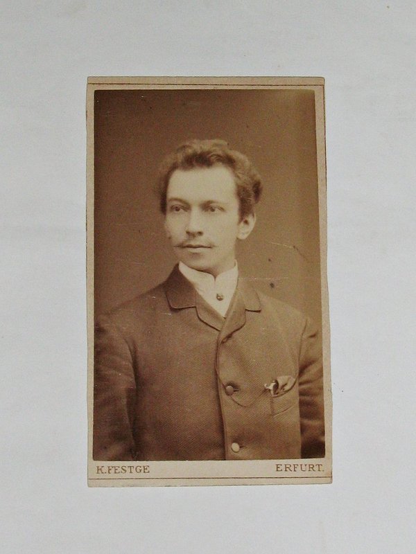 CDV-Foto "Junger Mann" um 1900