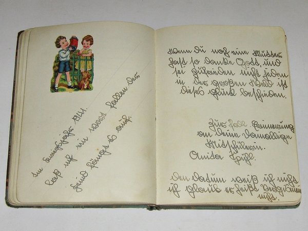zwei antike Freundschaftsbücher 1940-1950 ~ Poesiealben