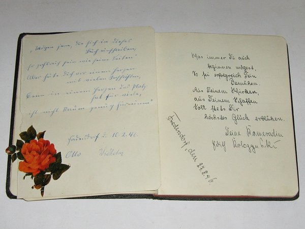 zwei antike Freundschaftsbücher 1940-1950 ~ Poesiealben
