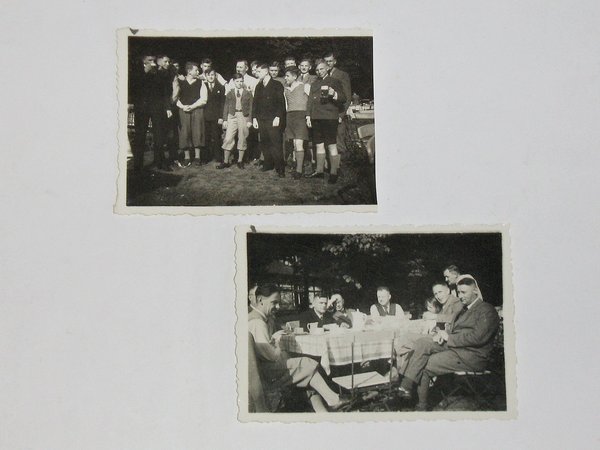 7 Fotos "75 Jahre Gymnasium Perleberg" von 1939 ~ Biergarten