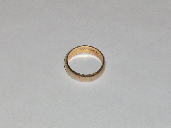 breiter, vergoldeter Ring ~ Ringgröße 63
