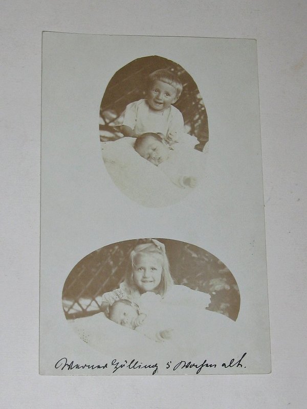 Foto-Postkarte "Kleinkinder" ~ gel. 1916