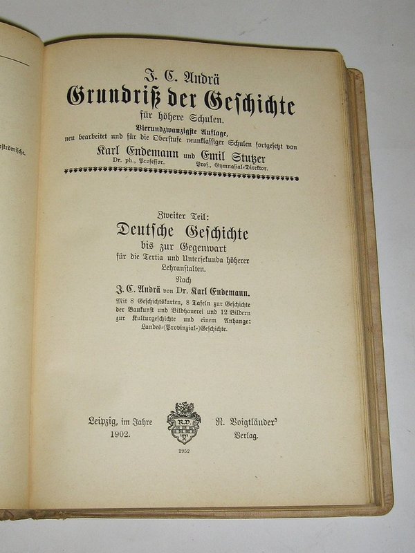 J.C. Andrä - Grundriss der Geschichte ~ 1902