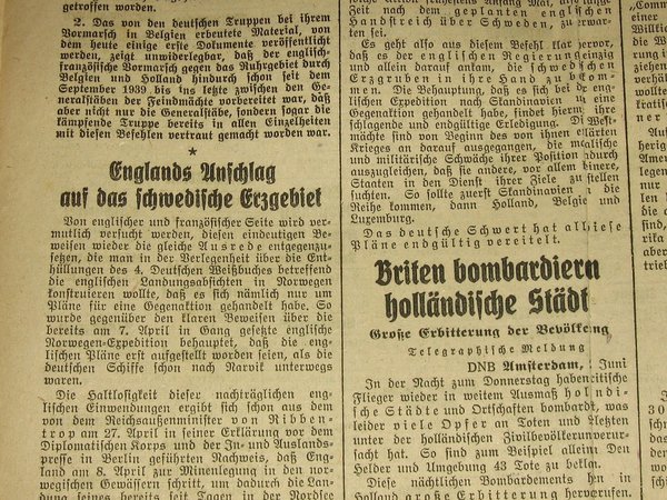 Berliner Lokal-Anzeiger Nr. 154 vom 29. Juni 1940 + Bonus