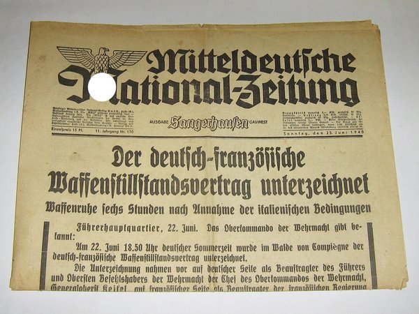 Mitteldeutsche National-Zeitung Nr. 170 vom 23. Juni 1940