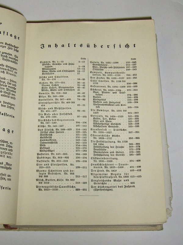 Davidis-Schulze - Das neue Kochbuch für die Deutsche Küche ~ 1941