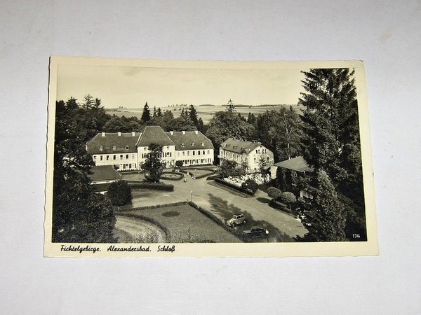 Ansichtskarte Alexandersbad - Schloß ~ gel. 1953