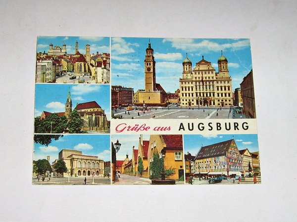 Mehrbildkarte Augsburg ~ gel. 1976
